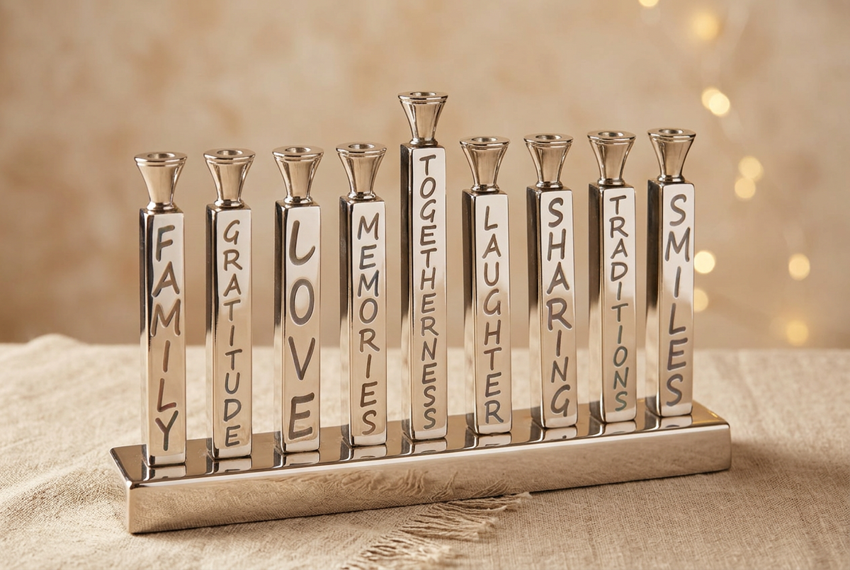 Mimi Menorah - Silver - Hanukkah Holiday